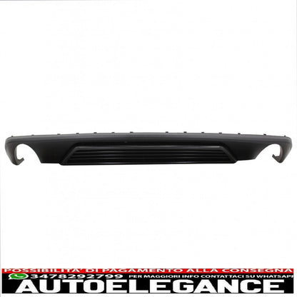 Diffusore mantovana per paraurti posteriore adatto per audi a4 b9 8w (2016-2018) berlina avant sport design per edizione standard nero