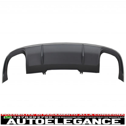 Diffusore mantovana per paraurti posteriore adatto per audi a4 b9 8w berlina/avant (2016-2018) con terminali di scarico e terminali di scarico design s4 per edizione standard grigio