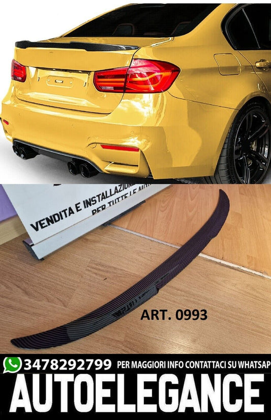 SPOILER POSTERIORE BMW SERIE 3 F30 BERLINA SUL COFANO LOOK M3 CARBONIO 09