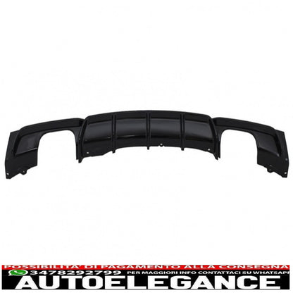 paraurti posteriore spoiler mantovana diffusore con doppi sistemi di scarico doppi terminali di scarico m3 m performance design adatto per bmw serie 3 f30 f31 (2011+) limousine touring