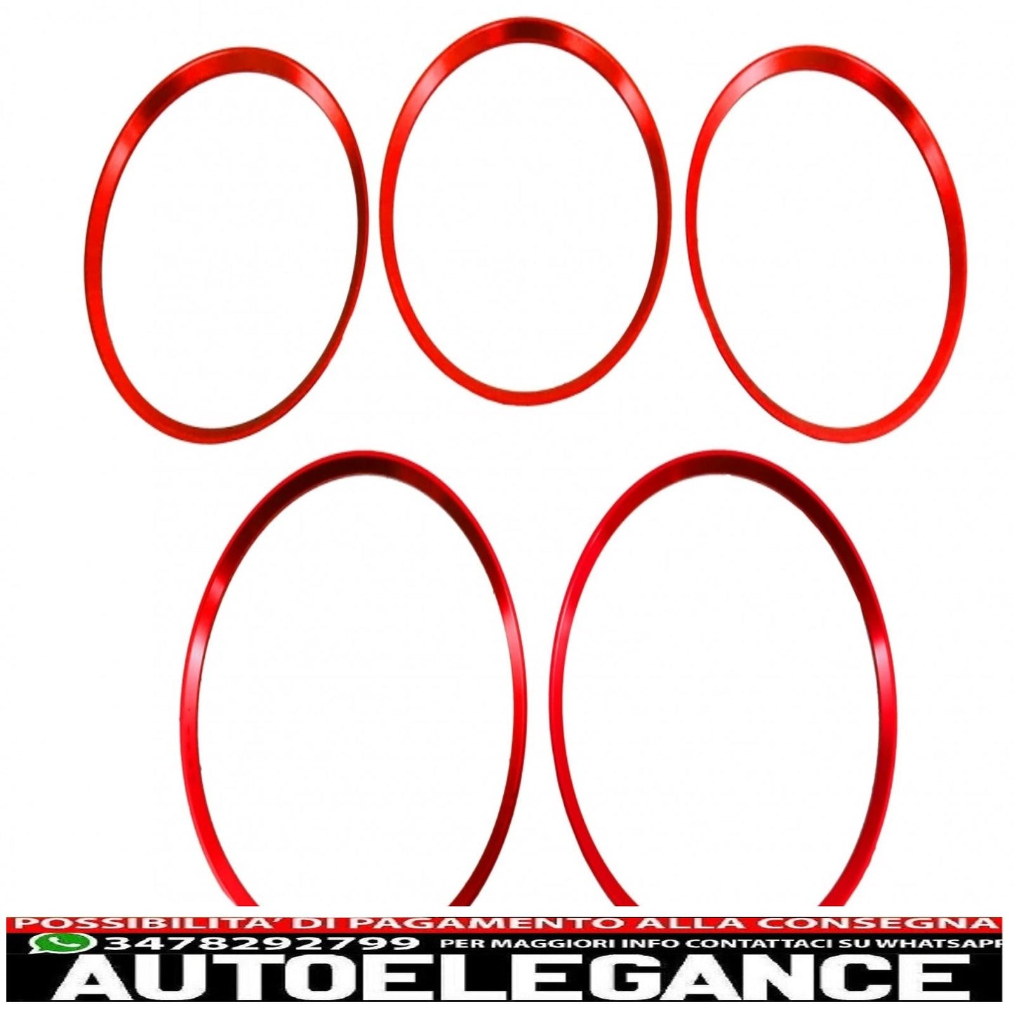 anello telaio ventilazione rosso adatto per mercedes classe a w176 classe b w246 classe cla c117 classe gla x156 AUTOELEGANCERICAMBI