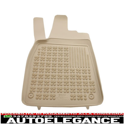 Beige rubber mat suitable for Audi A6 C7 4G Limousine (2011-2018) A7 4G Sportback (2010-2017)