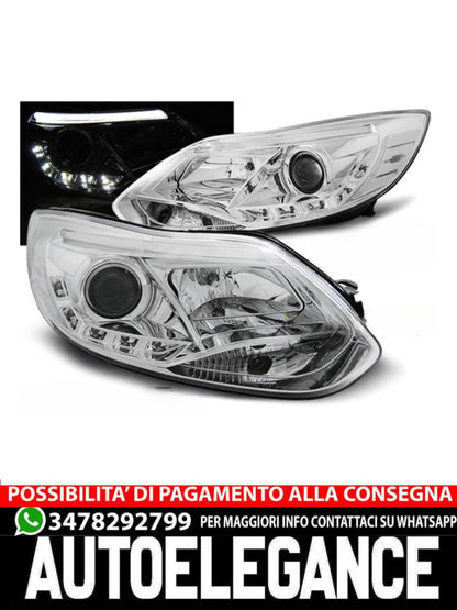 Fari adatti compatibili per FORD FOCUS MK3 11- 10.14 TUBO LUCI CROMATO