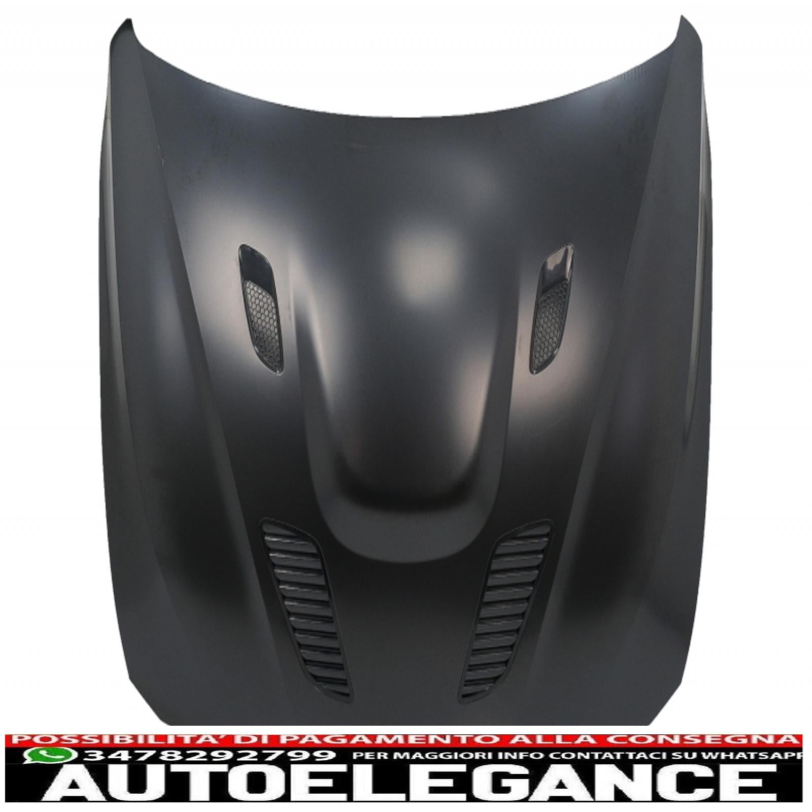 cofano cofano con parafanghi anteriori nero cromato adatto a bmw serie 4 f32 f33 f36 (2011-2019) m4 gts look AUTOELEGANCERICAMBI
