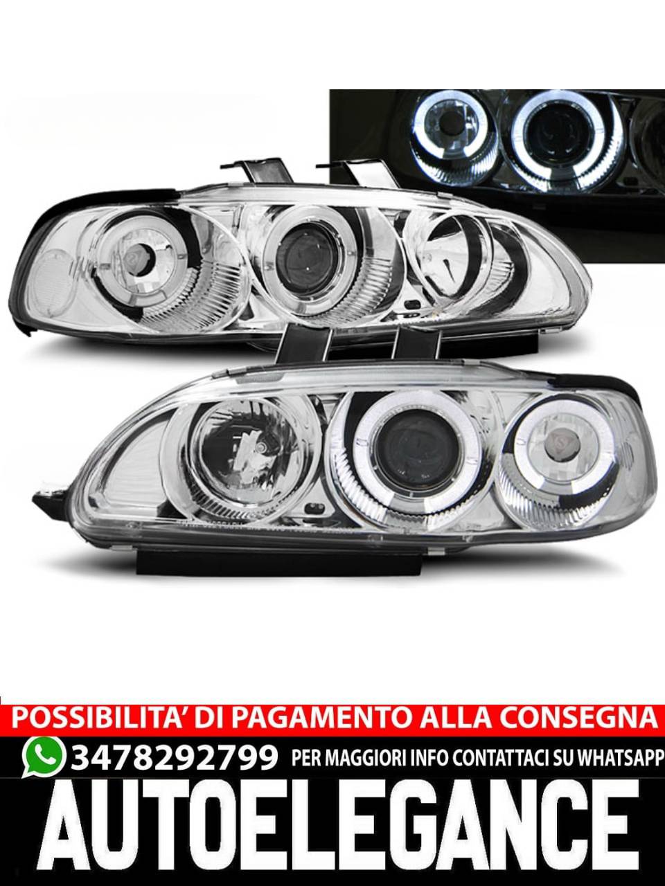HONDA CIVIC 09.91-08.95 2D/3D ANGEL EYES CROMATO