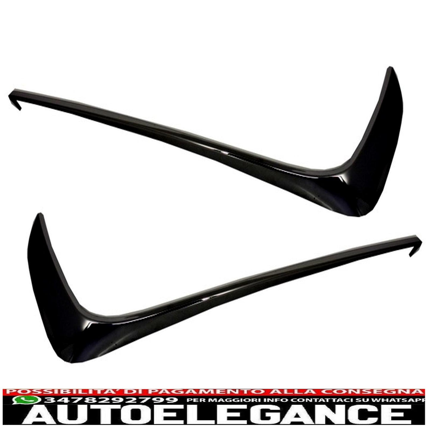 Alette splitter per paraurti anteriore adatte per mercedes w222 classe s s63 design (2013-up) edizione nera AUTOELEGANCERICAMBI