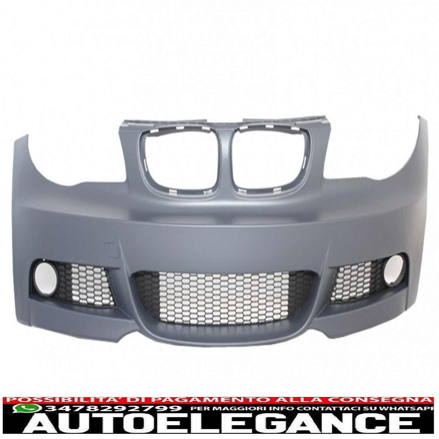 complete body kit with double exhaust tips in matt carbon fiber suitable for BMW 1 series e81 e87 hatchback (2004-2011) m-technik m sport design without pdc