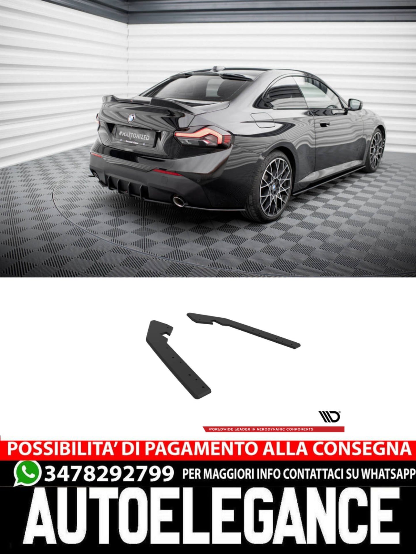 STREET PRO SPACCASCHIENA POSTERIORE ADATTO PER BMW 2 COUPE G42  (2021 - )