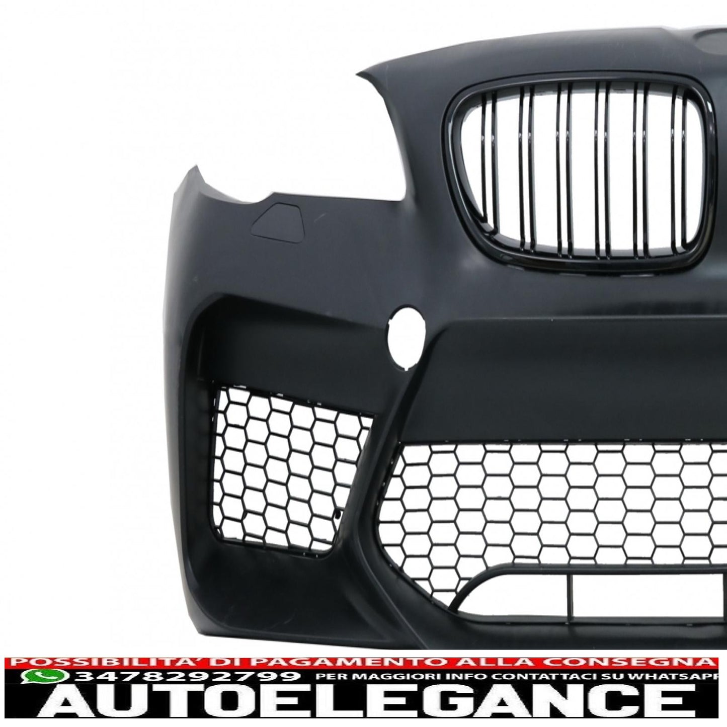 paraurti anteriore con griglie centrali adatto a bmw serie 5 f10 f11 (2011-2017) g30 m5 design senza pdc