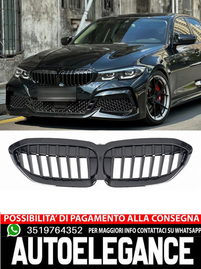 Griglia Reni ponte singolo adatto per BMW Serie 3 G20 G21 berlina Touring pianoforte nero
