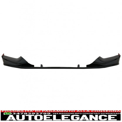 Front Bumper Spoiler Lip Fit For BMW 5 Series G30 Limousine G31 Touring (2017-2019) M Sport Design Piano Black 