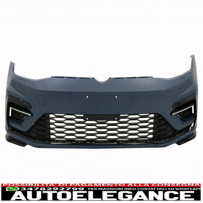 front bumper with center grille without badge suitable for vw golf 7.5 (2017-2020) r gti design