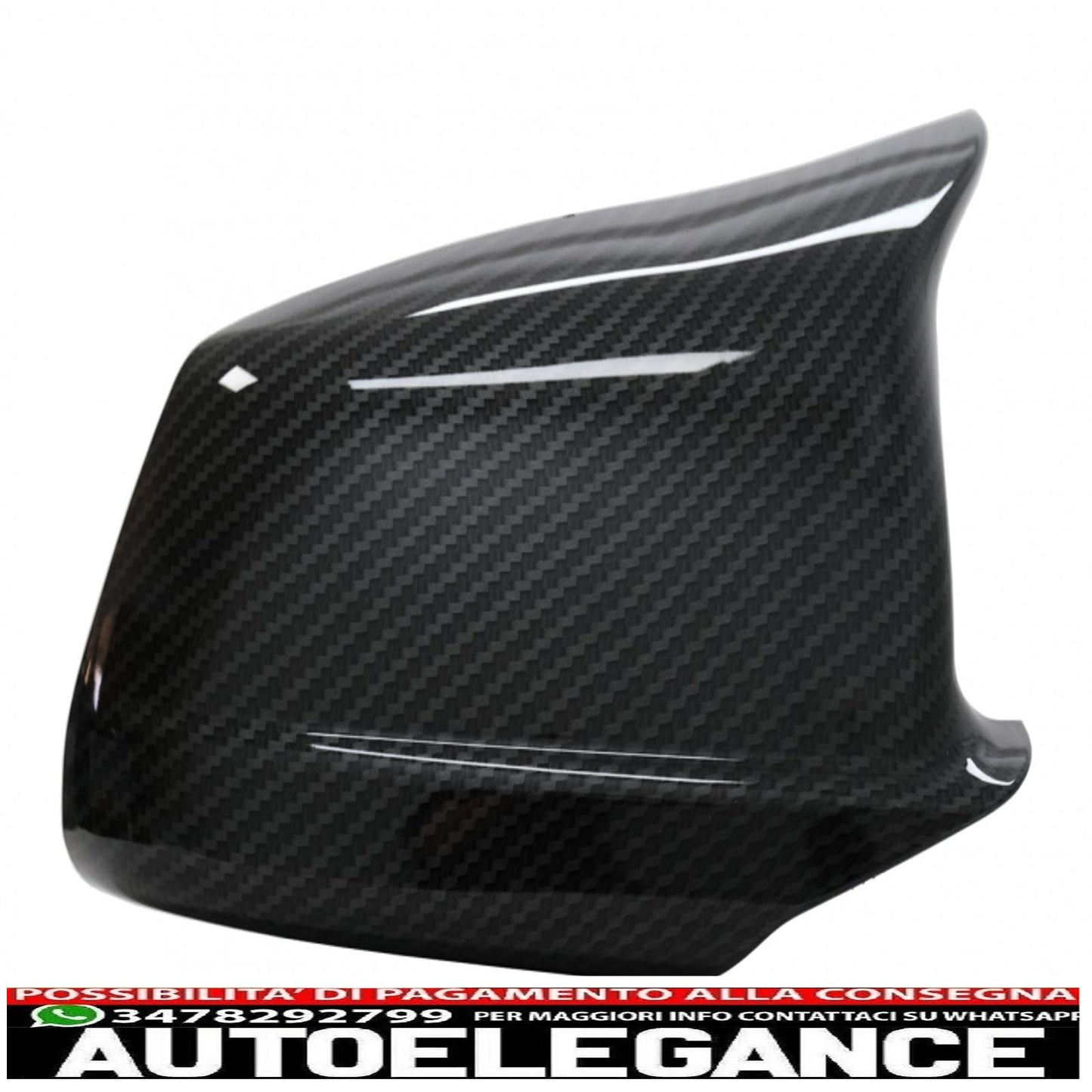 Calotte specchietti adatte per bmw serie 5 f10 f11 f18 non lci (07.2010-2013) carbon look m design AUTOELEGANCERICAMBI