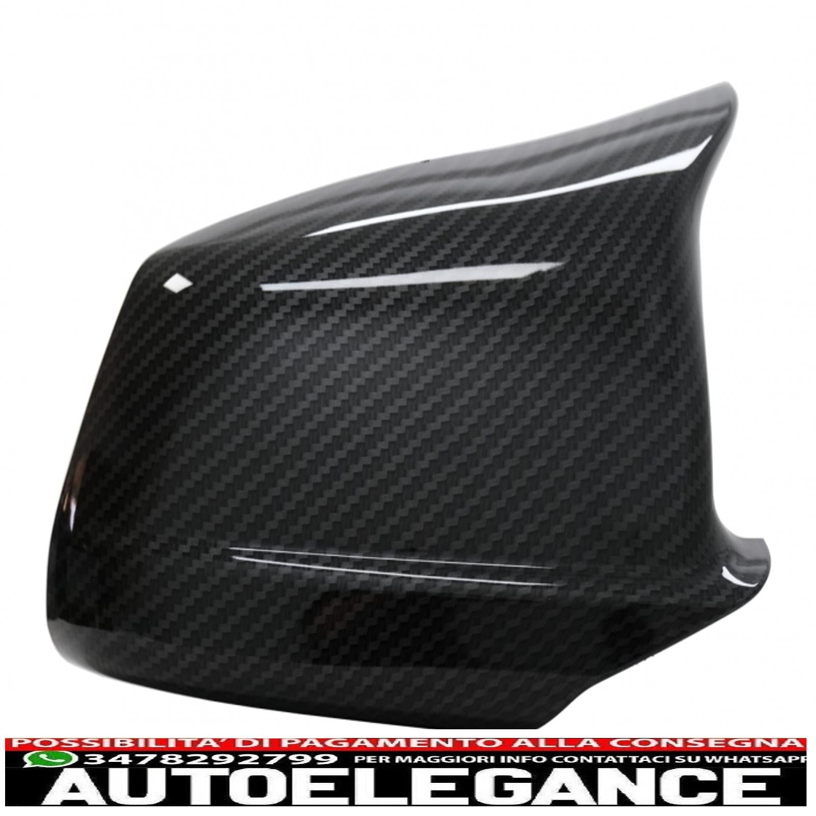 Calotte specchietti adatte per bmw serie 5 f10 f11 f18 non lci (07.2010-2013) carbon look m design AUTOELEGANCERICAMBI