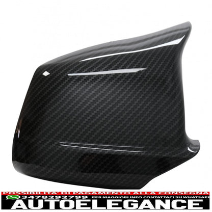 Calotte specchietti adatte per bmw serie 5 f10 f11 f18 non lci (07.2010-2013) carbon look m design AUTOELEGANCERICAMBI