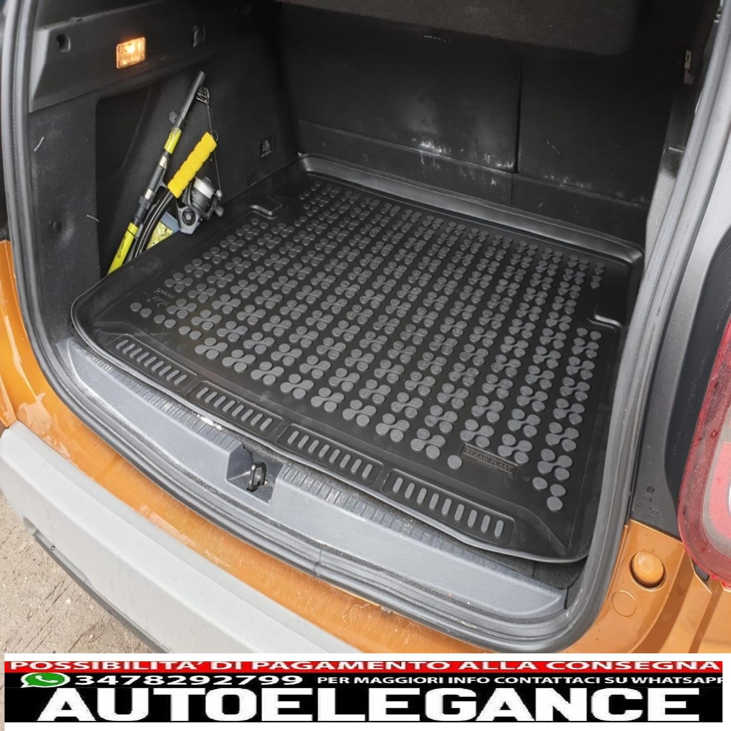 Rubber boot mat suitable for Dacia Duster ii (4x4) (2018-) black