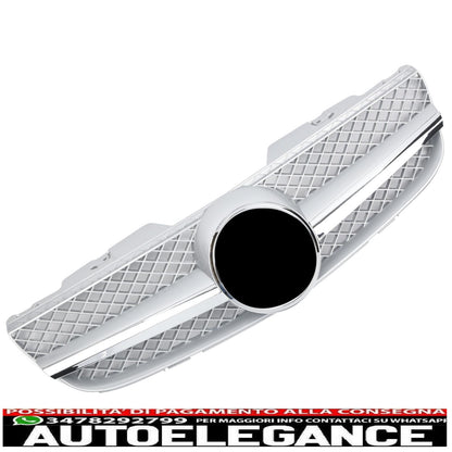 Sport radiator grille for Mercedes R230 SL 2006-2008 chrome silver
