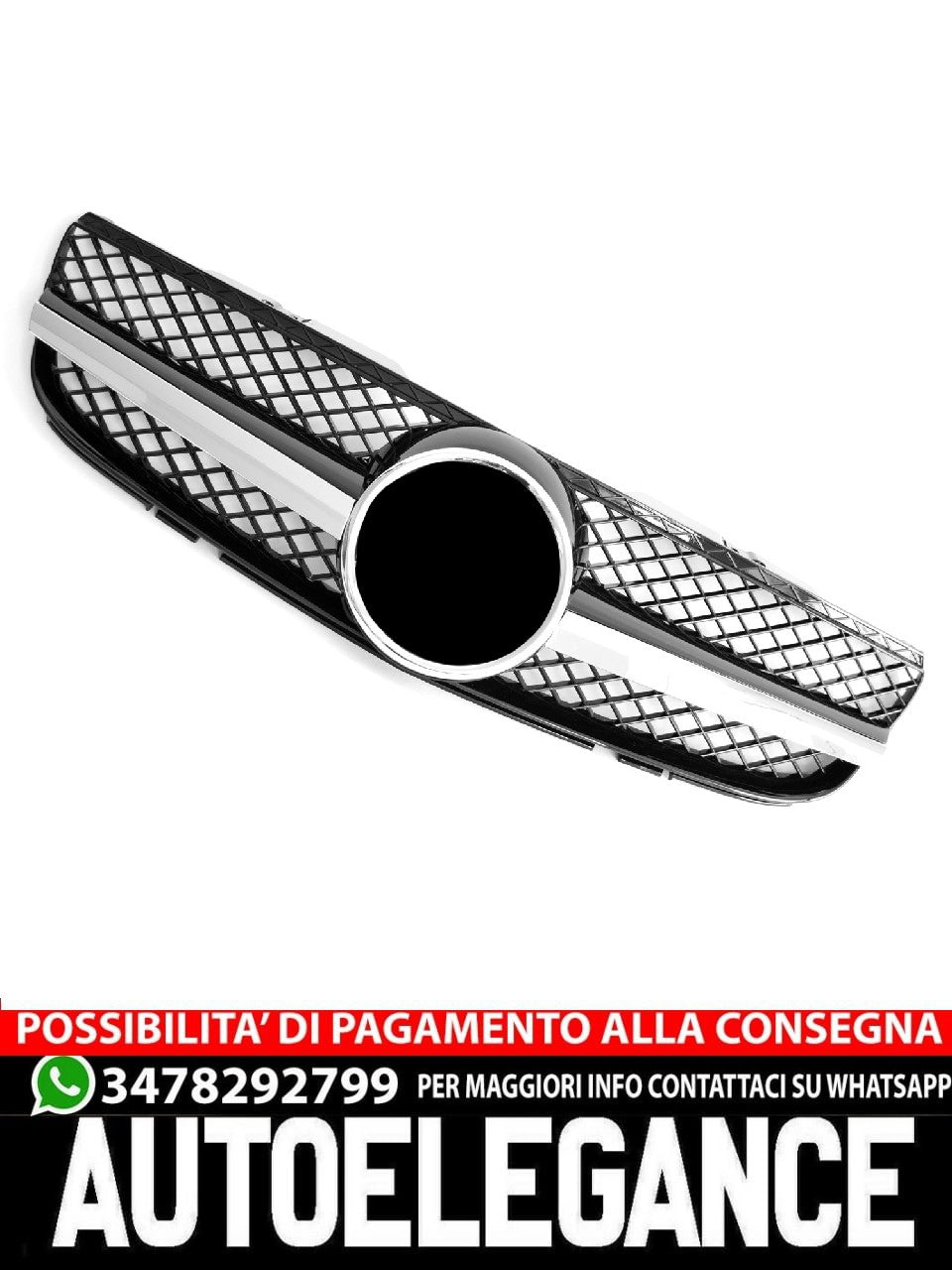 Griglia sportiva griglia per Mercedes R230 SL 2006-2008 cromo nero look AMG