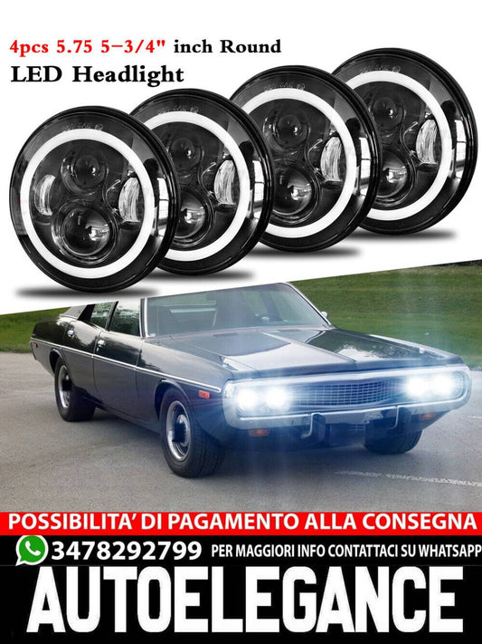 4pcs 5.75" 5-3/4 INCH round LED Headlights Hi-Lo for Ford Galaxie 500 1962-1974 