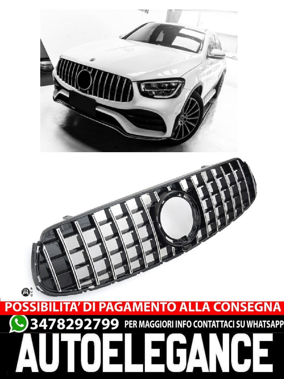 Griglia sportiva per Mercedes X253 GLC FACELIFT Panamericana GT AMG