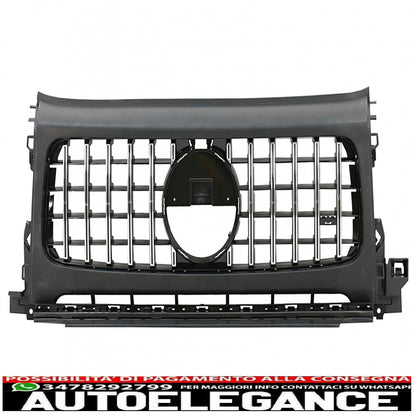 griglia anteriore con coperture dei fari adatta per mercedes classe g w464 w463a g63 amg (06.2018-up) gt-r design panamericana