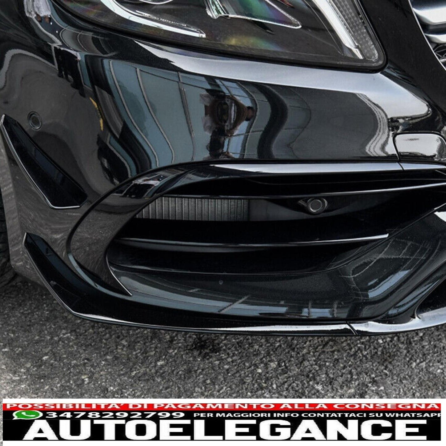 front spoiler front spoiler suitable for mercedes w176 a-class facelift - shows original titleoriginal textfrontspoiler front spoiler passt für mercedes w176 a-klasse facelift