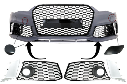 Griglie laterali paraurti ornamenti per parti cover Audi A6 C7 4G 11-18 RS6 look SRA-mostra il titolo originaleTesto originaleGriglie laterali paraurti per Audi A6 C7 4G 11-18 RS6 Look SRA Covers Parts