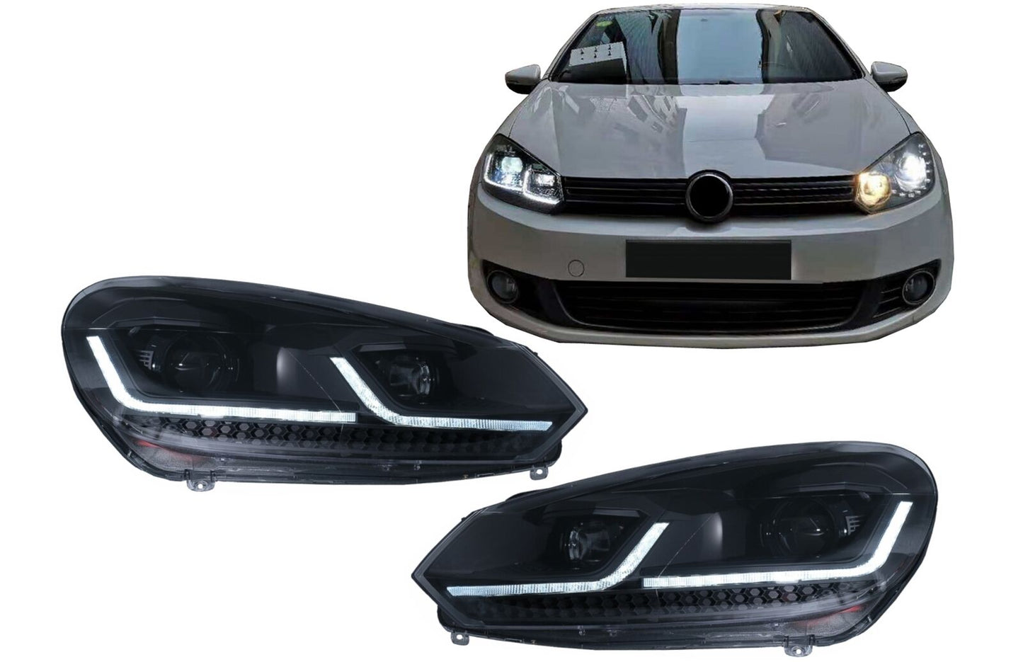 Fari LED per VW Golf 6 VI 08-13 Facelift G7.5 Look Dinamico-mostra il titolo originaleTesto originaleFari LED per VW Golf 6 VI 08-13 Facelift G7.5 Look Dynamic