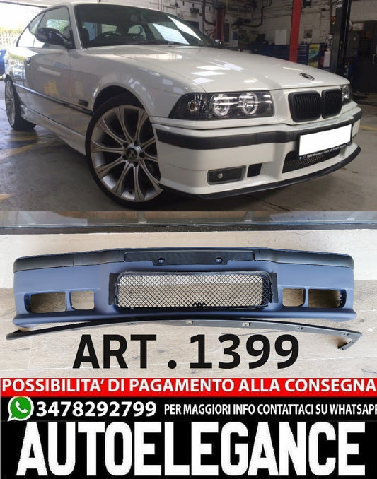 PARAURTI ANTERIORE ADATTO PER BMW SERIE 3 E36 1990-2000 LOOK M3 MTECH