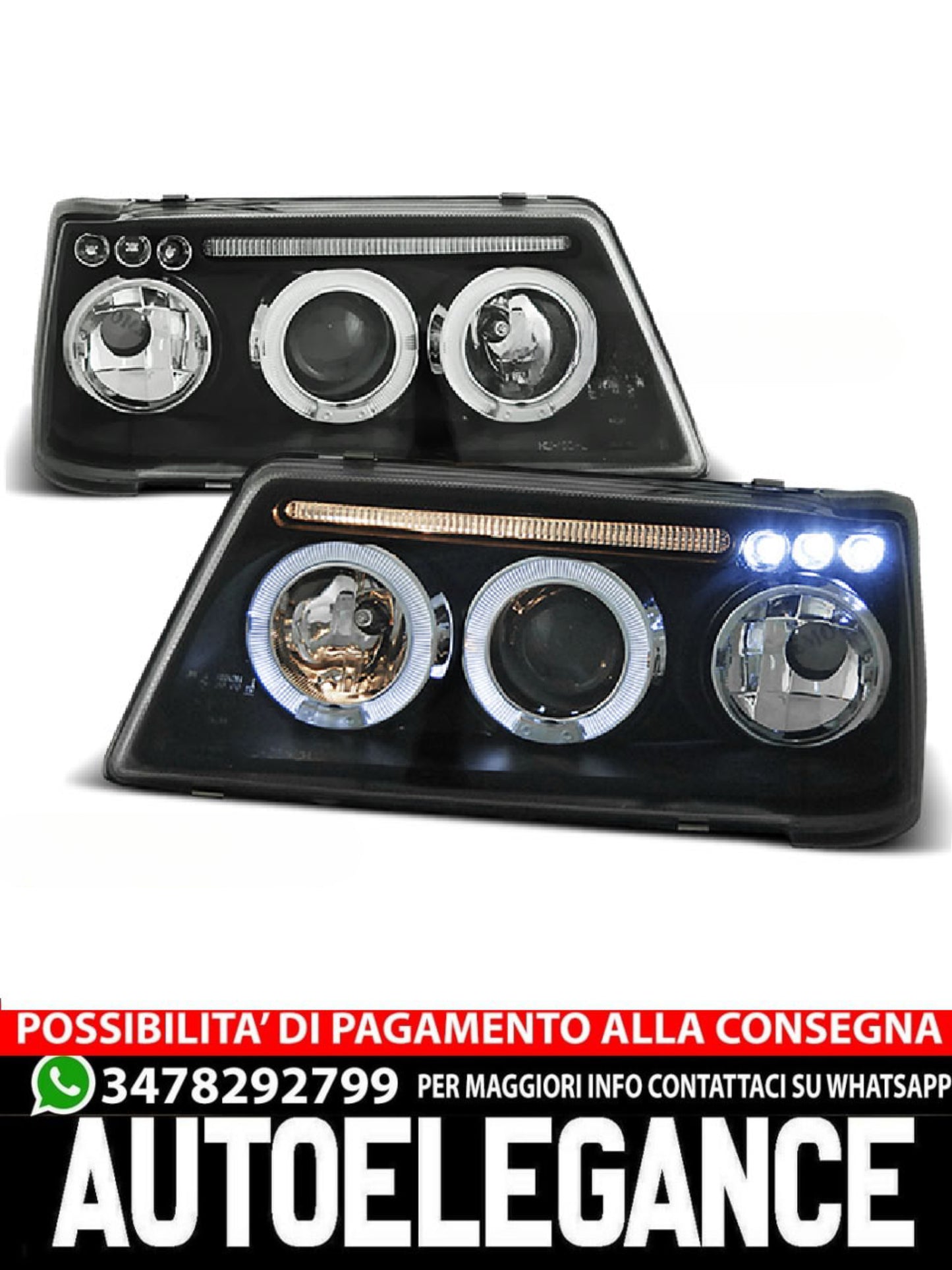 FARI ANGEL EYES NERO ADATTI COMPATIBILI PER PEUGEOT 205 09.83-10.96
