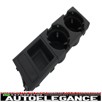 cup holder and coin holder suitable for bmw 3 series e46 (1998-2005) black