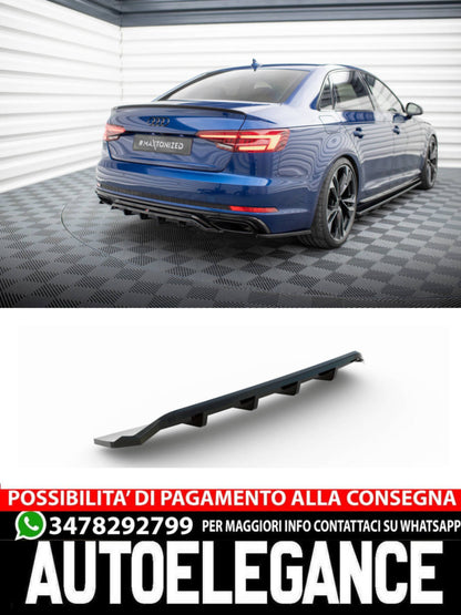 SPLITTER POSTERIORE CENTRALE (CON BARRE VERTICALI) adatto per AUDI A4 COMPETITION B9 2019