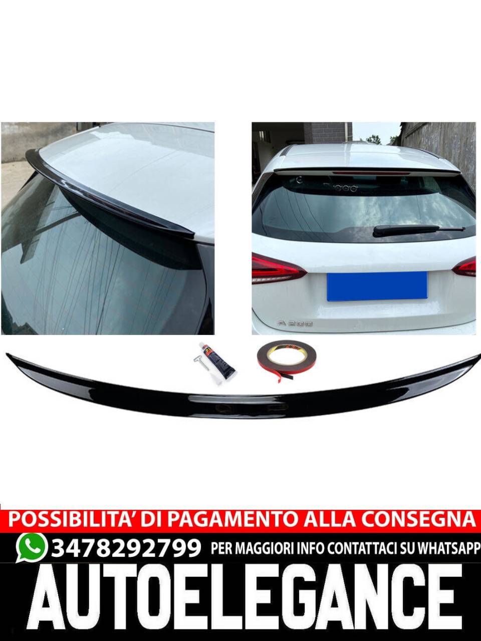 SPOILER ALA POSTERIORE PER MERCEDES-BENZ CLASSE A W177 2018-2024