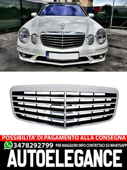 Paraurti anteriore adatto per Mercedes W211 Classe E (2002-2009) e griglia