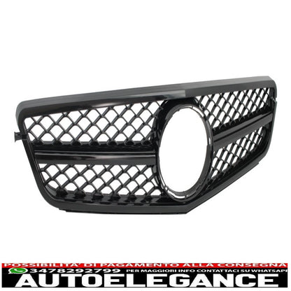 front grille suitable for mercedes c class w204 s204 limousine station wagon (2007-2014) sport piano black 
