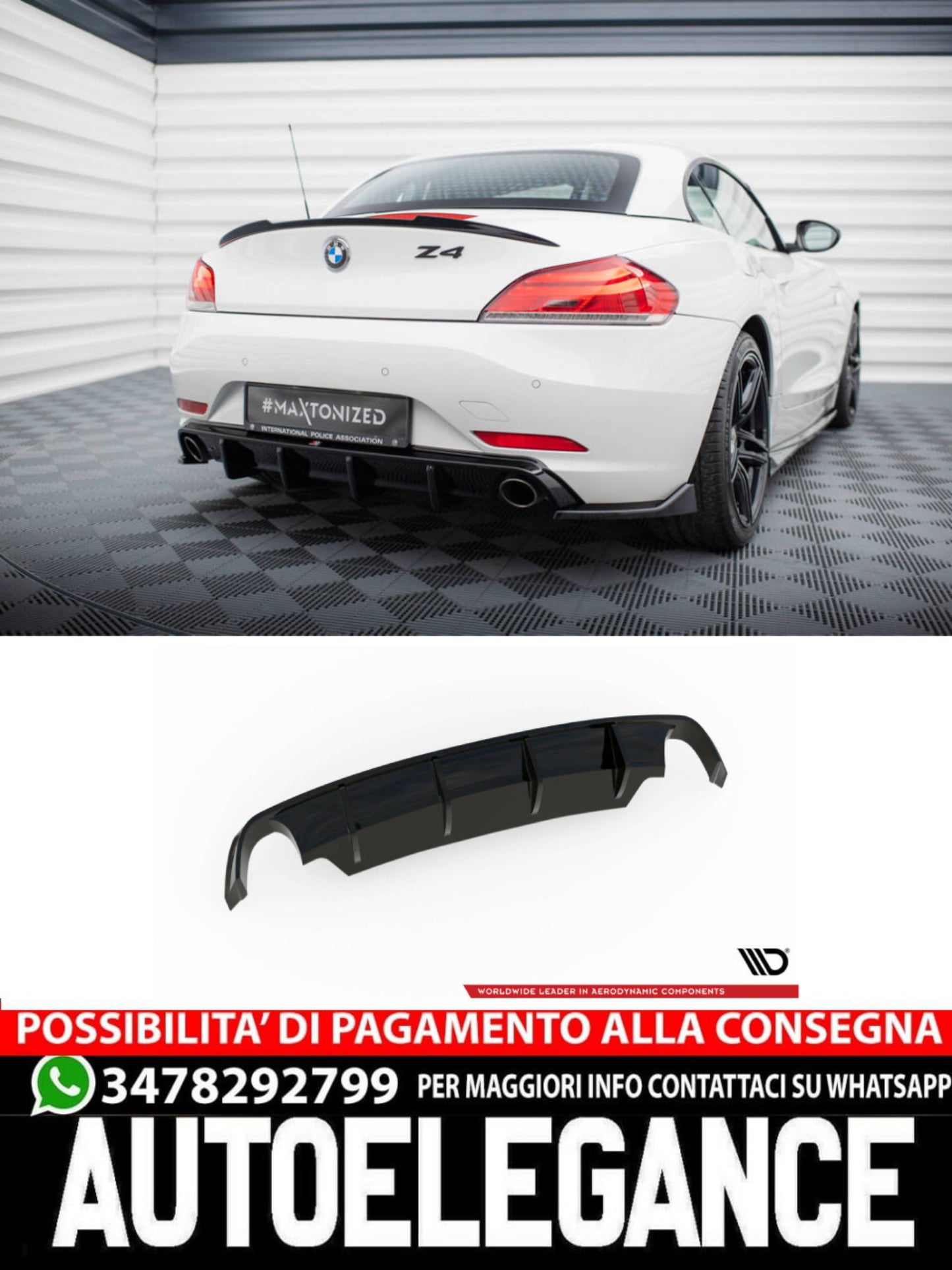 DIFFUSORE POSTERIORE compatibile per  BMW Z4 E89  (2009-2013)