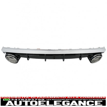 Diffusore mantovana paraurti posteriore e terminali di scarico adatti per audi a6 4g c7 facelift (2015-2018) design rs6