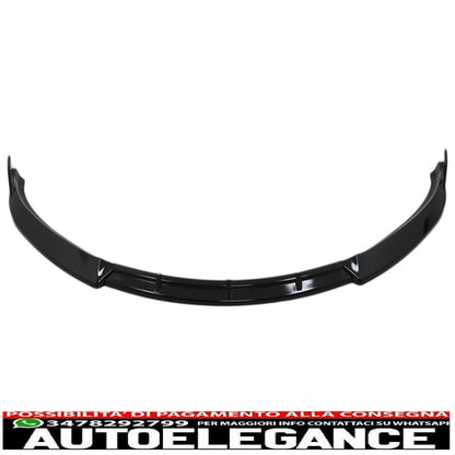 Front Bumper Spoiler Add-on Fit For Tesla Model S (2012-2015) 5 Door Liftback Sedan Piano Black