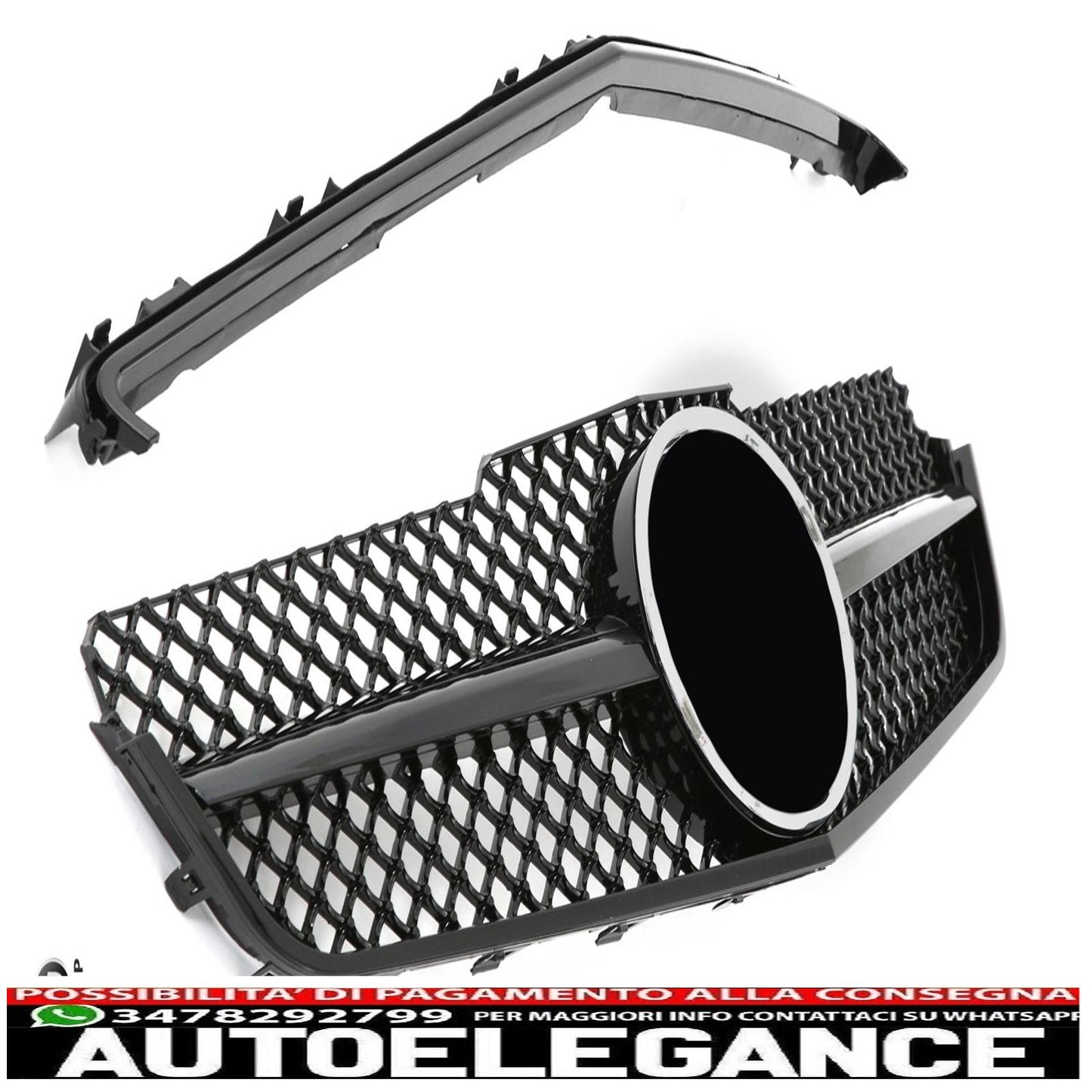 sports grill radiator grill suitable for mercedes w207 coupe cabrio glossy black - shows original titleoriginal textgrill sport kühlergrill passt für mercedes w207 coupe cabrio glanz schwarz