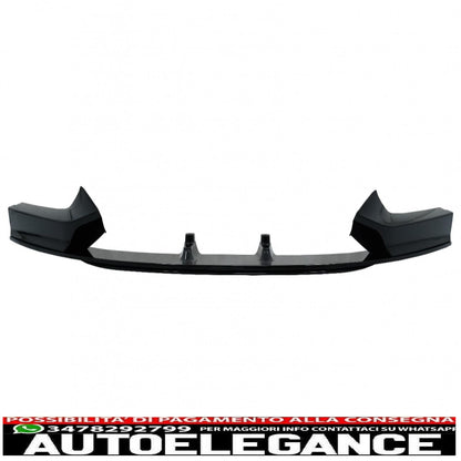 Front bumper spoiler lip suitable for bmw 2 series f22 f23 (2013-) coupe cabrio m-performance design piano black