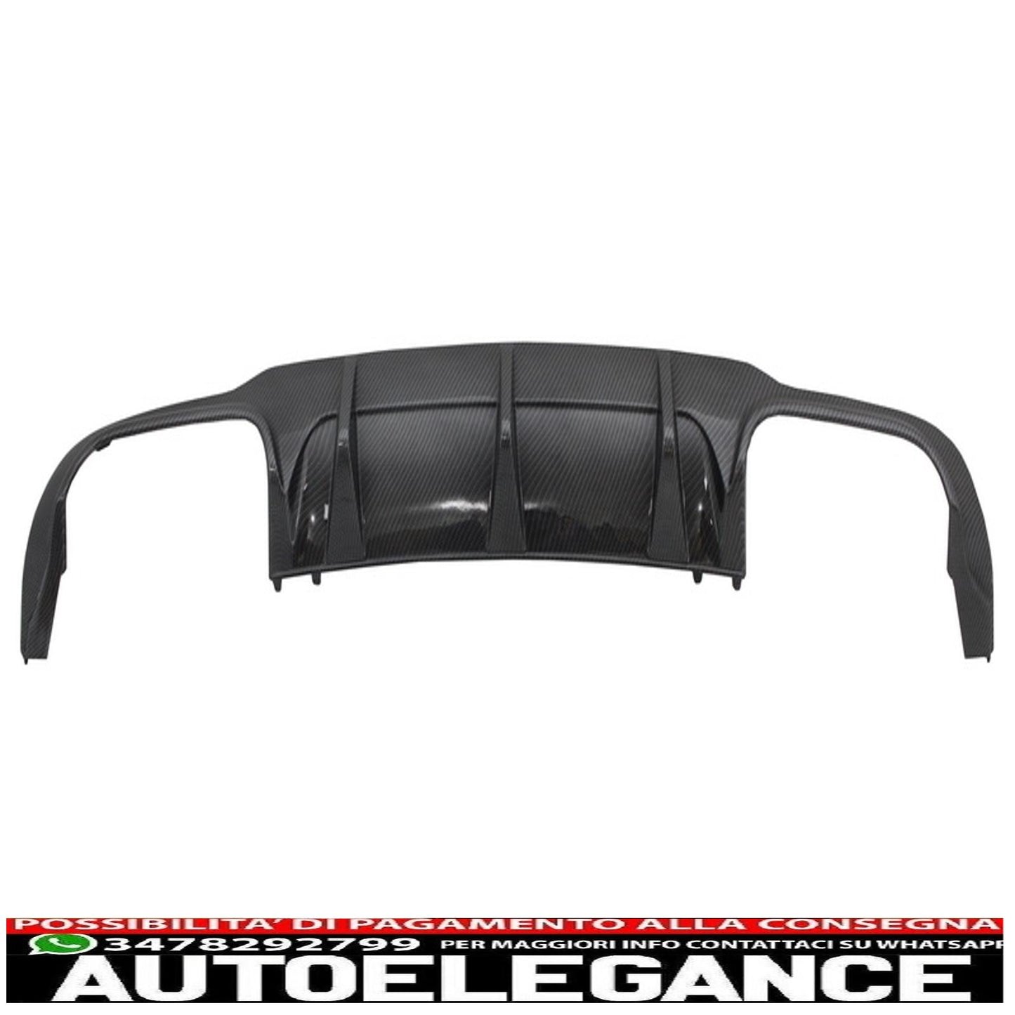Diffusore d'aria per mantovana paraurti posteriore adatto per mercedes classe c w204 c204 amg sport line (2012-2014) design in carbonio