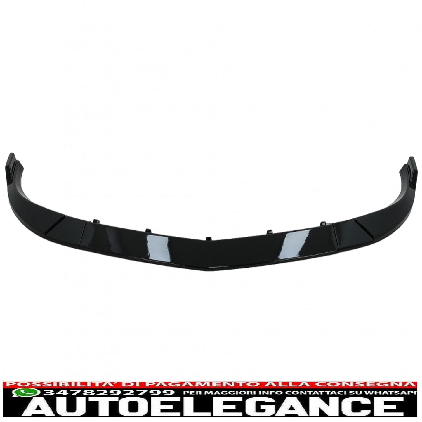 Front Bumper Spoiler Lip Extension Fit For Mercedes C Class W204 S204 C204 Sport Line (2011-2014) Piano Black