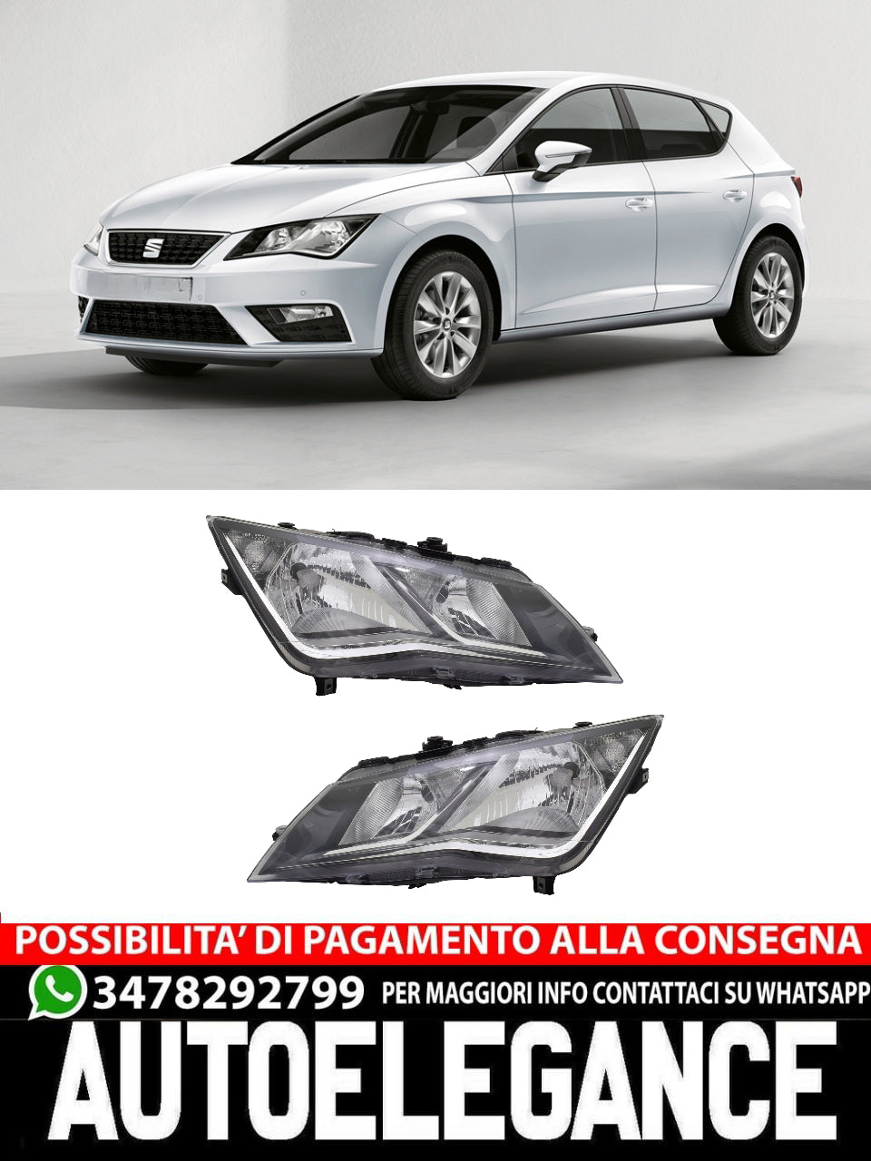 Set di luci posteriori per Seat Leon 5F 2012- H7 / H7 Illuminazione del motore