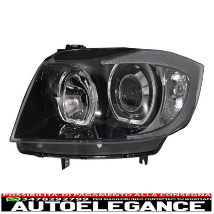 angel eye headlights suitable for bmw 3 series e90 sedan e91 touring (03.2005-2011) black 