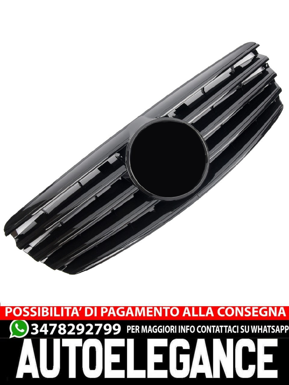 Griglia sportiva per Mercedes W211 S211 E 2002-2006 nero lucido AMG LOOK