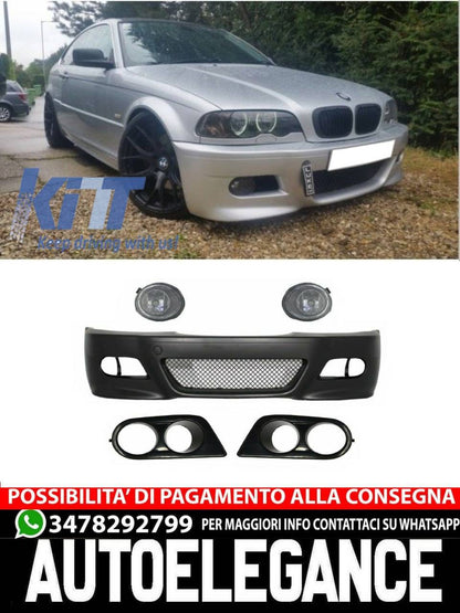 Paraurti anteriore e fendinebbia adatto per BMW Serie E46 3 (1998-2004)