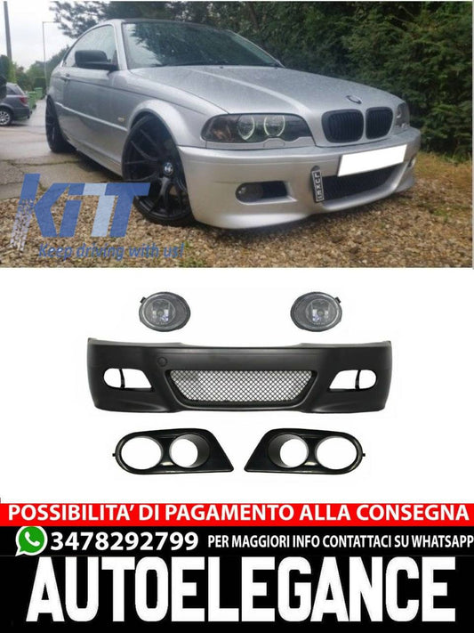 Front bumper and fog lamp suitable for BMW E46 3 Series (1998-2004) 