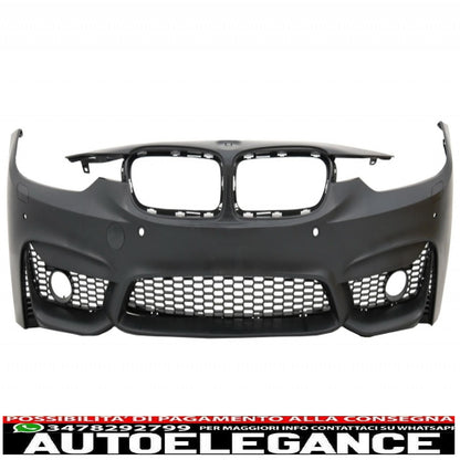 kit paraurti anteriore con fendinebbia e parafanghi anteriori adatto per bmw serie 3 f30 f31 non lci & lci (2011-2018) sport evo design