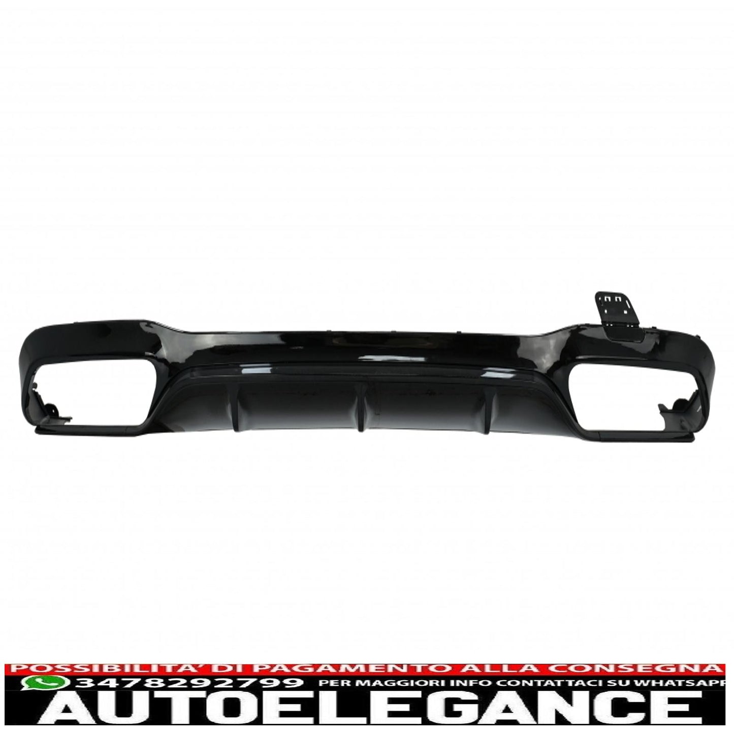 Diffusore d'aria per paraurti posteriore adatto per mercedes classe e w213 sport line (2016-2019) e63 design nero pianoforte