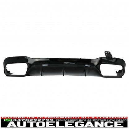 Diffusore d'aria per paraurti posteriore adatto per mercedes classe e w213 sport line (2016-2019) e63 design nero pianoforte